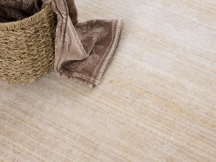 11' Beige Blue And Brown Abstract Runner Rug