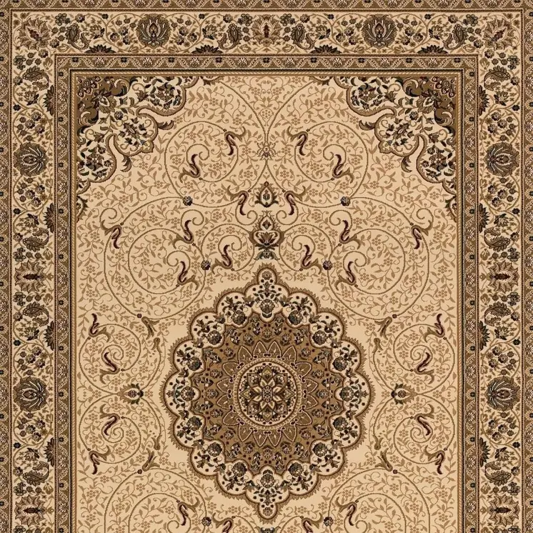 2' X 3' Beige And Brown Oriental Area Rug