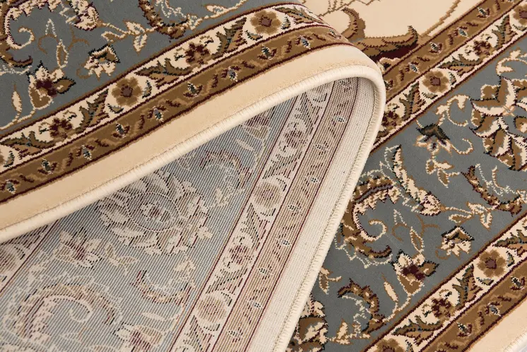 11' Beige Gray And Brown Oriental Runner Rug