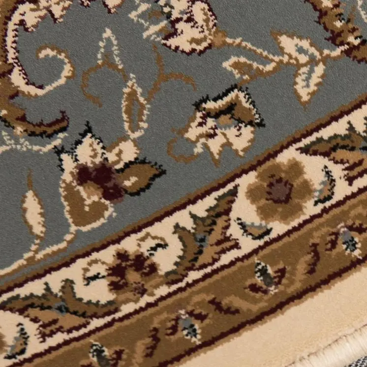 11' Beige Gray And Brown Oriental Runner Rug