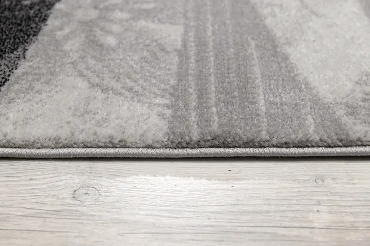 2' X 3' Gray And Black Floral Area Rug