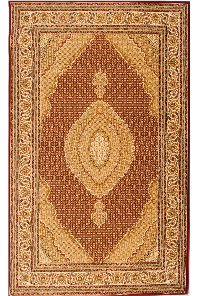 2' X 3' Red And Beige Oriental Area Rug
