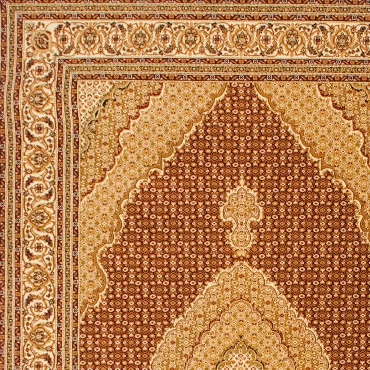 2' X 2' Red And Beige Oriental Square Rug