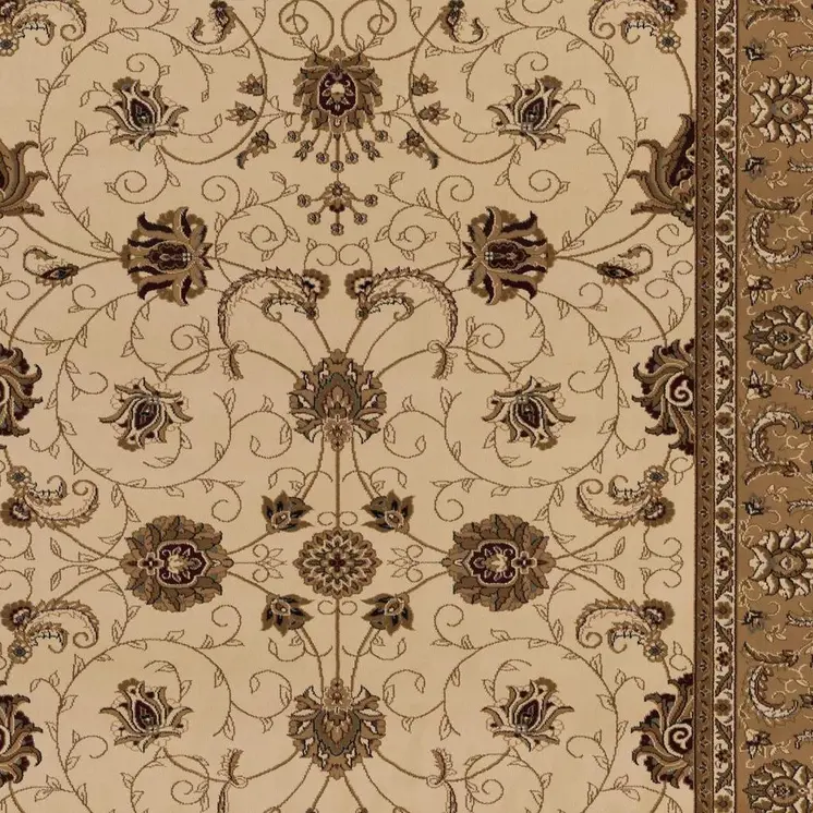 2' X 3' Beige And Brown Oriental Area Rug