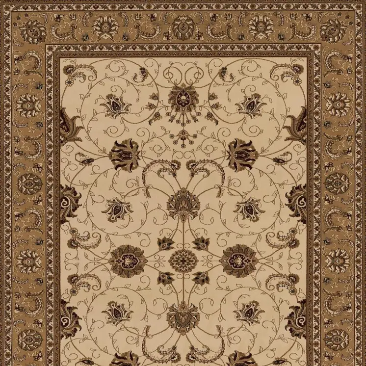 2' X 3' Beige And Brown Oriental Area Rug