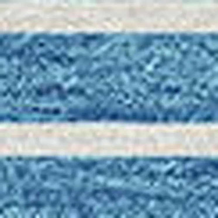 9' X 12' Sky Blue And Denim Blue Striped Washable Indoor Outdoor Area Rug