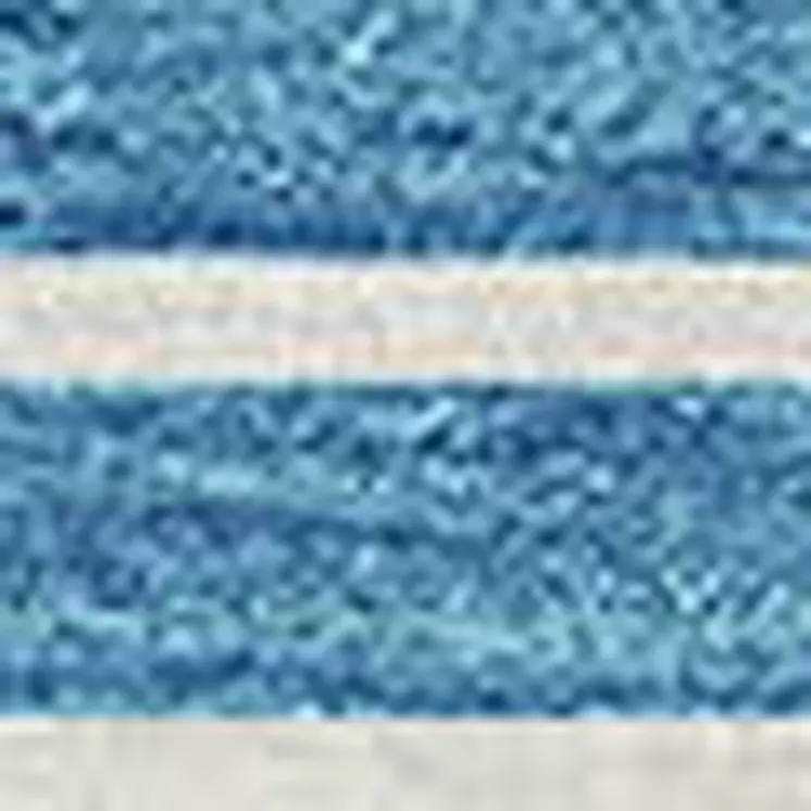 10' X 14' Sky Blue And Denim Blue Striped Washable Indoor Outdoor Area Rug