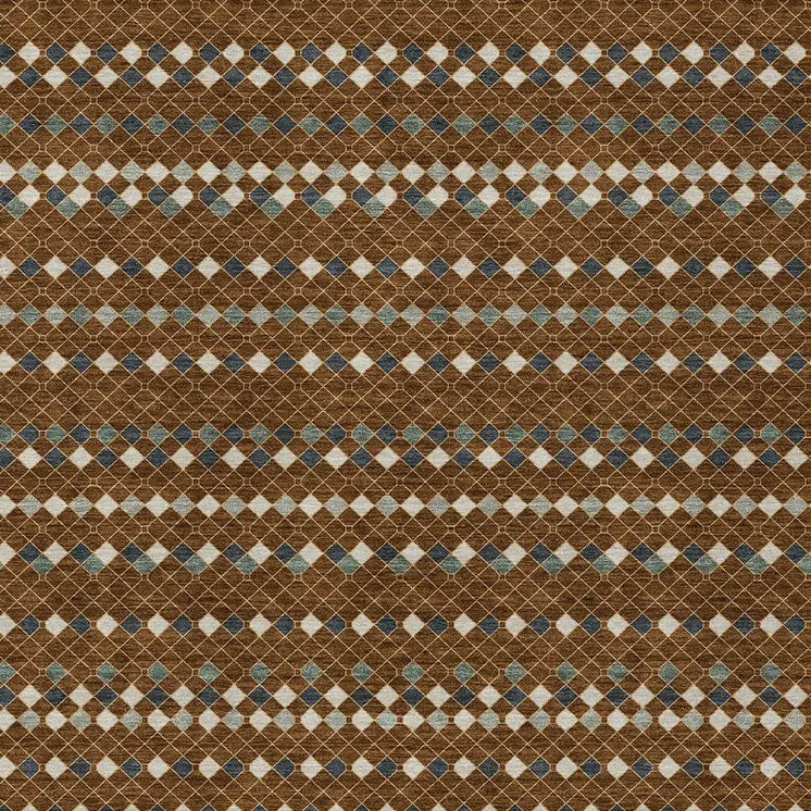 9' X 12' Brown And Gray Striped Washable Indoor Outdoor Area Rug