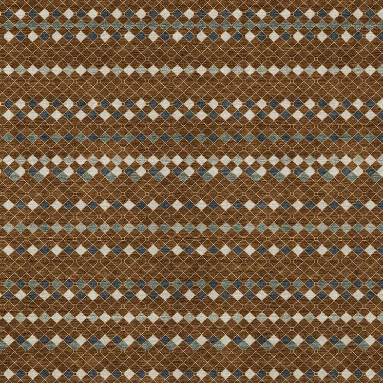10' X 14' Brown And Gray Striped Washable Indoor Outdoor Area Rug