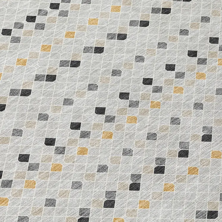 9' X 12' Silver And Gray Striped Washable Indoor Outdoor Area Rug