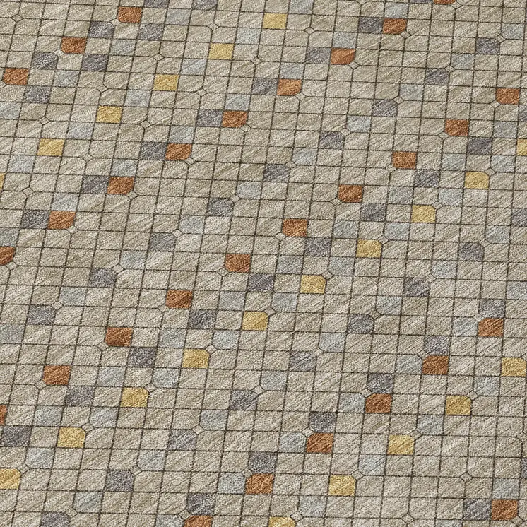 3' X 5' Taupe And Copper Striped Washable Indoor Outdoor Area Rug