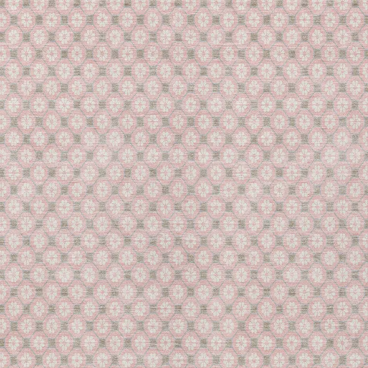 8' X 10' Pink And Ivory Floral Washable Indoor Outdoor Area Rug