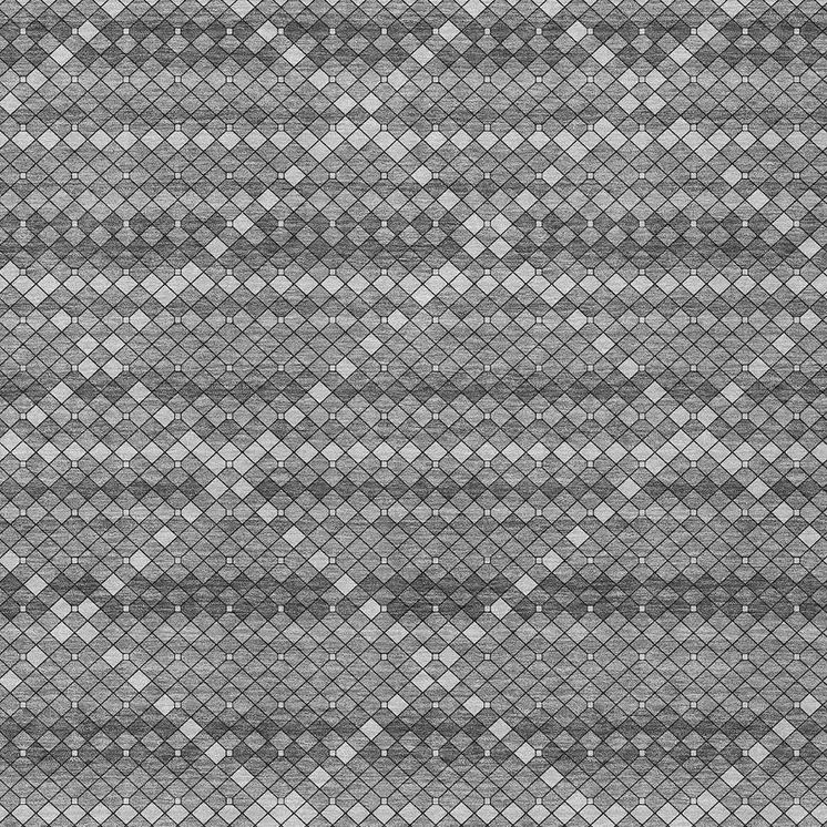 8' X 10' Gray And Silver Geometric Washable Indoor Outdoor Area Rug