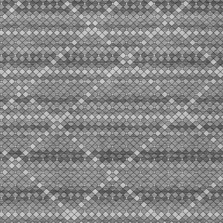 10' X 14' Gray And Silver Geometric Washable Indoor Outdoor Area Rug