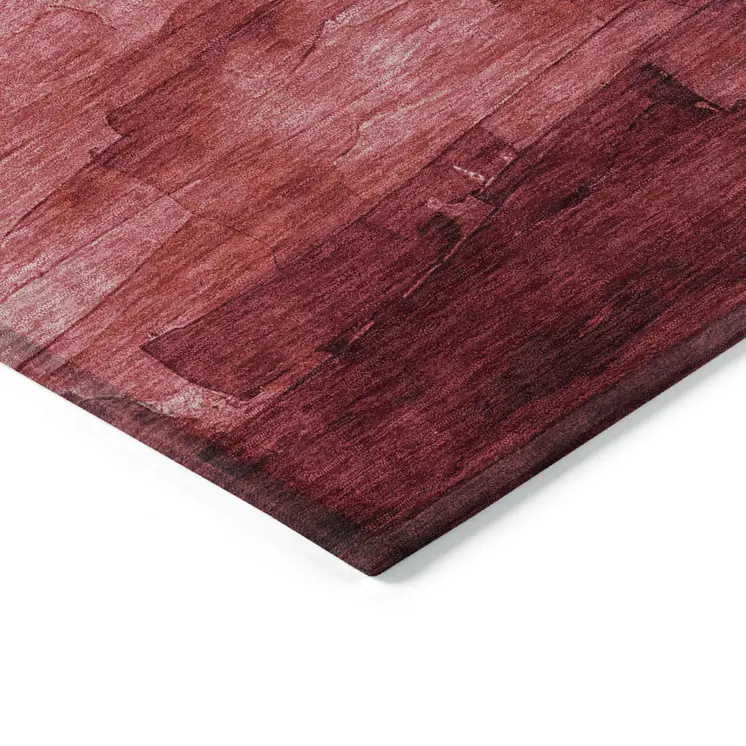 10' X 14' Blush And Pink Striped Washable Indoor Outdoor Area Rug