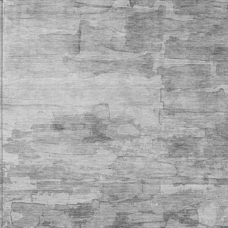 5' X 8' Gray And Silver Striped Washable Indoor Outdoor Area Rug