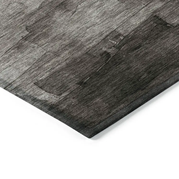 8' X 10' Taupe And Brown Striped Washable Indoor Outdoor Area Rug