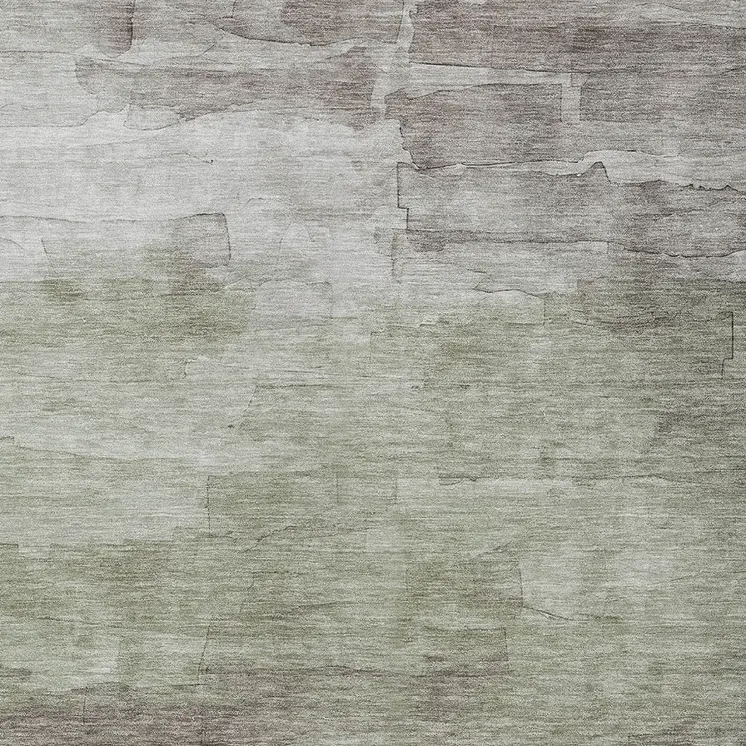 10' X 14' Taupe And Brown Striped Washable Indoor Outdoor Area Rug