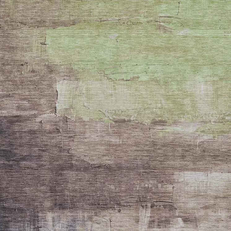 3' X 5' Brown And Taupe Abstract Washable Indoor Outdoor Area Rug