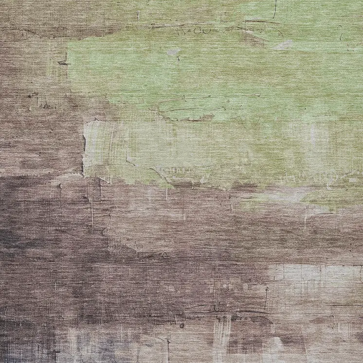 9' X 12' Brown And Taupe Abstract Washable Indoor Outdoor Area Rug
