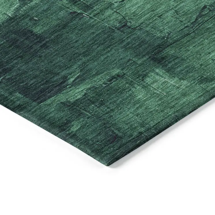 10' X 14' Purple Salmon And Green Abstract Washable Indoor Outdoor Area Rug