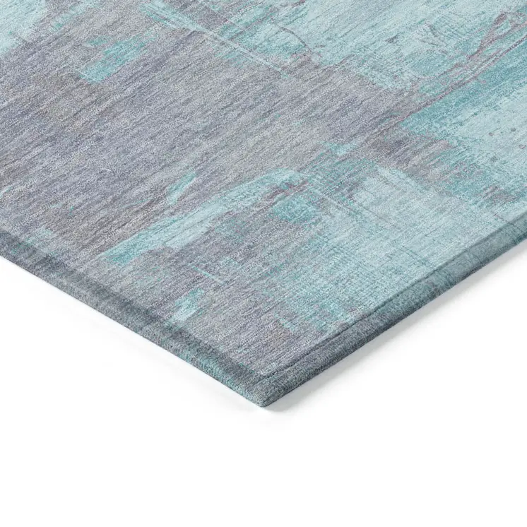 3' X 5' Salmon And Beige Abstract Washable Indoor Outdoor Area Rug