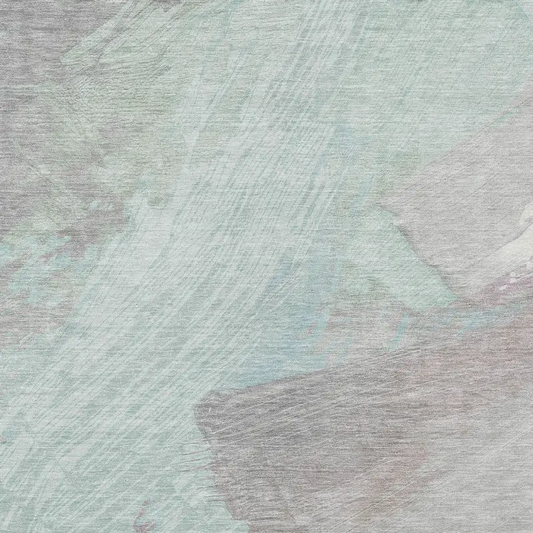 5' X 8' Blue Teal Blue And Gray Abstract Washable Indoor Outdoor Area Rug