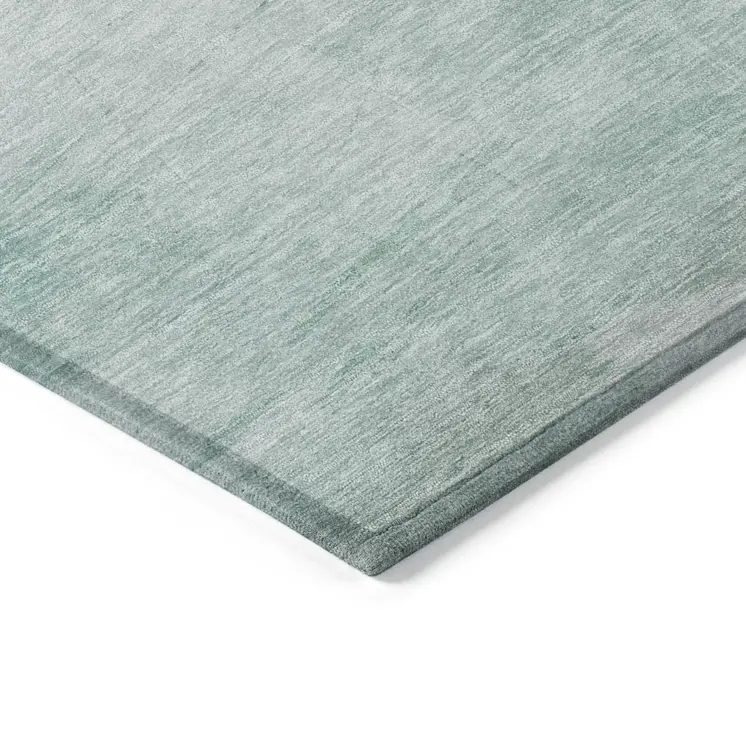 8' X 10' Blue And Mint Green Abstract Washable Indoor Outdoor Area Rug