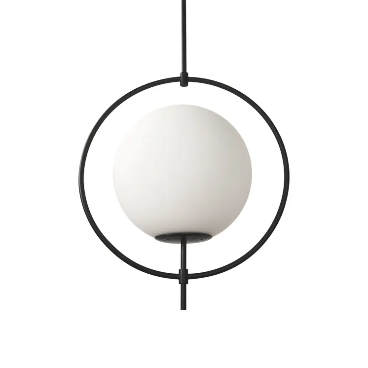 White Single Metal Dimmable Ceiling Light With White Shades