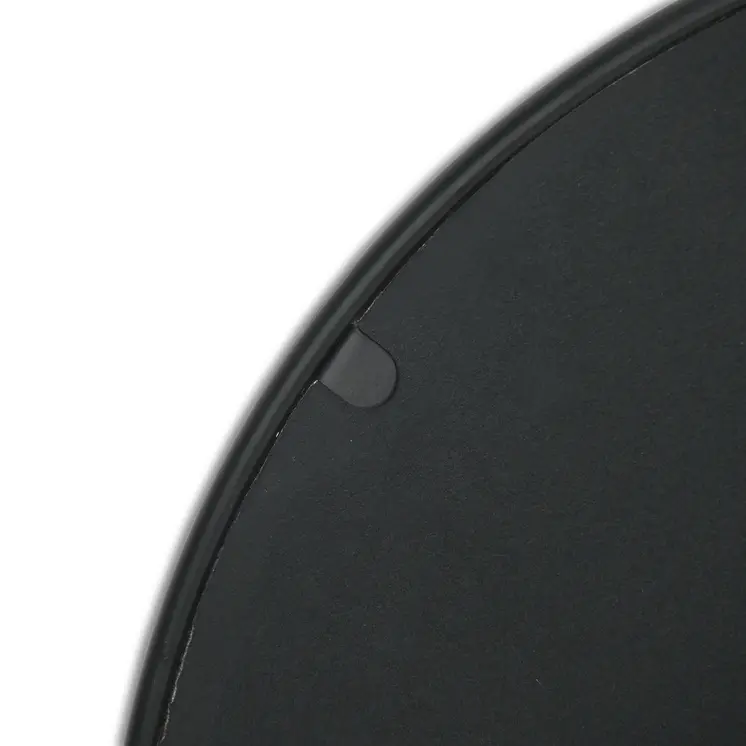 20" Black Metal Round Accent Mirror