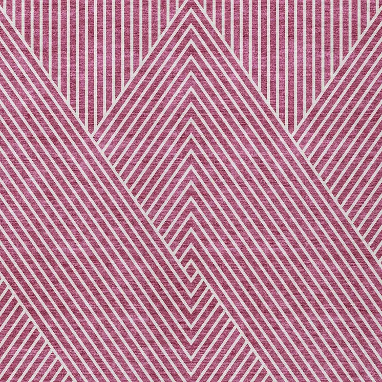 3' X 5' Blush And Ivory Geometric Washable Indoor Outdoor Area Rug