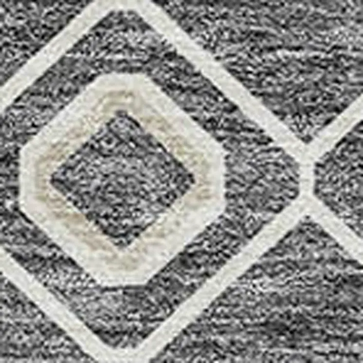 10' X 14' Gray Ivory And Gold Geometric Washable Indoor Outdoor Area Rug