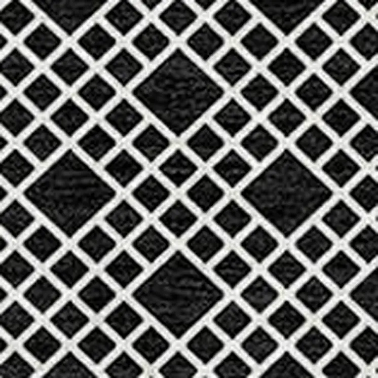 3' X 5' Black And Ivory Chevron Washable Indoor Outdoor Area Rug