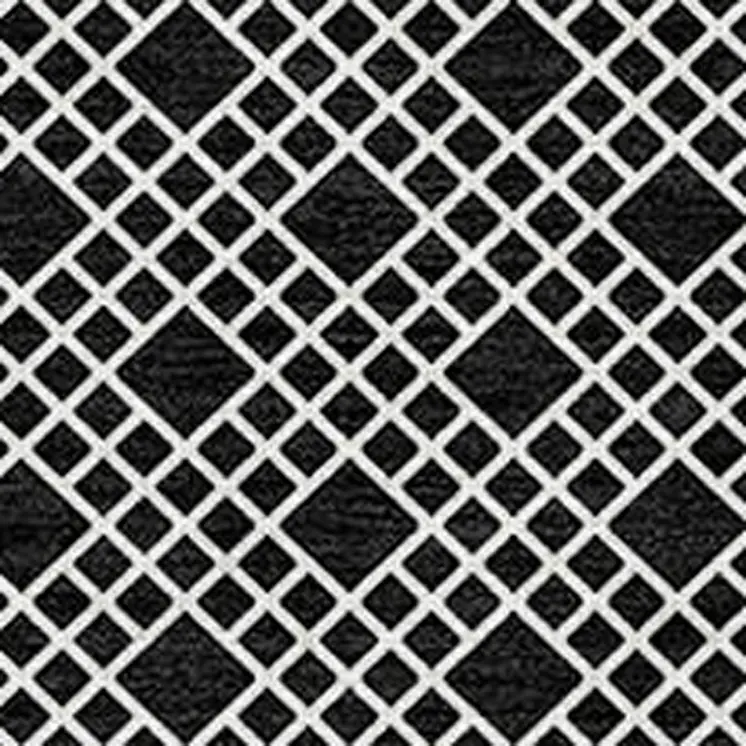 3' X 5' Black And Ivory Chevron Washable Indoor Outdoor Area Rug