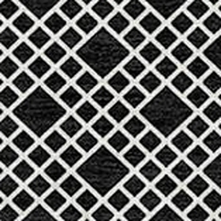 5' X 8' Black And Ivory Chevron Washable Indoor Outdoor Area Rug
