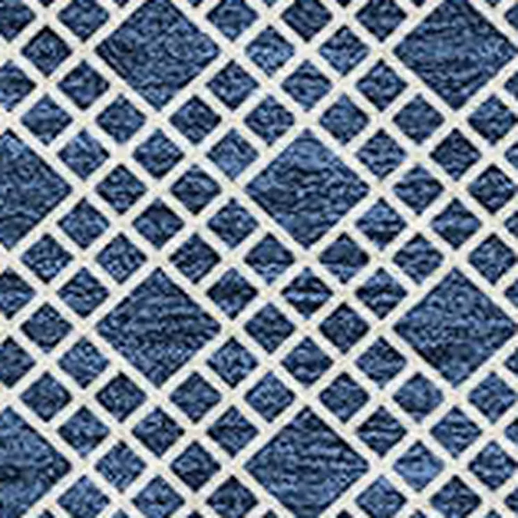 10' X 14' Navy Blue And Ivory Chevron Washable Indoor Outdoor Area Rug