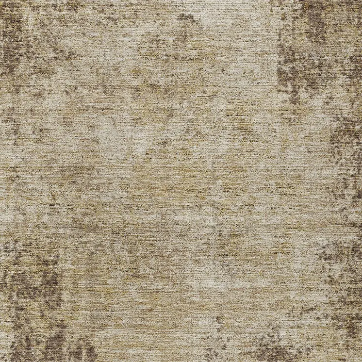 3' X 5' Brown And Beige Abstract Washable Indoor Outdoor Area Rug