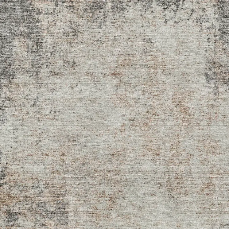 5' X 8' Taupe And Ivory Abstract Washable Indoor Outdoor Area Rug