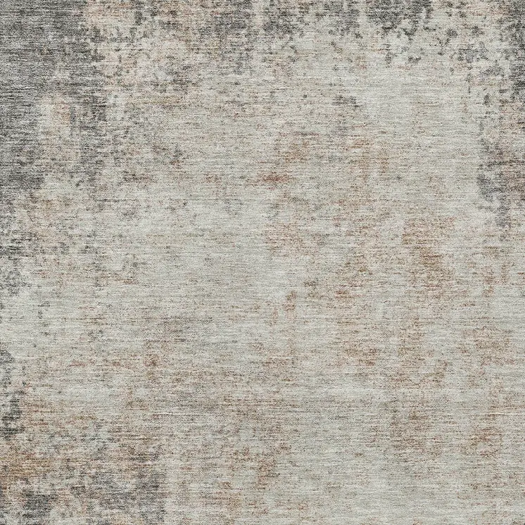 10' X 14' Taupe And Ivory Abstract Washable Indoor Outdoor Area Rug