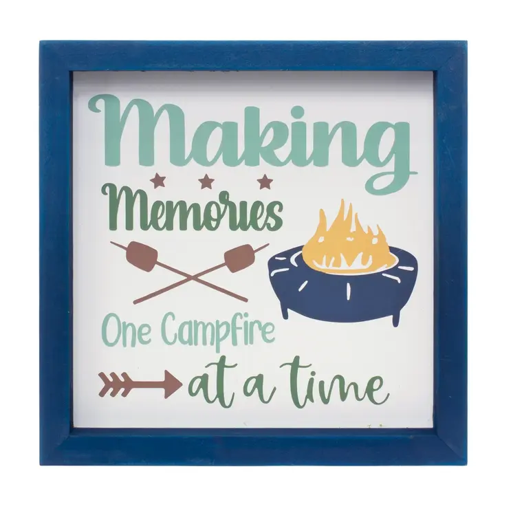 Set Of Four N And A Dark Blue Framed Wall Art