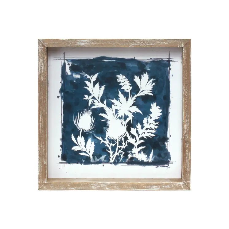 Set of Six N And A Natural Floater Frame Wall Art