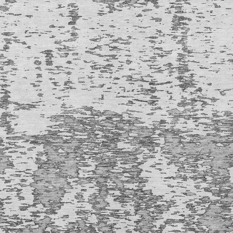 8' X 10' Gray And Ivory Abstract Washable Indoor Outdoor Area Rug