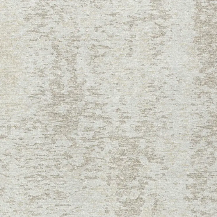 5' X 8' Ivory And Beige Abstract Washable Indoor Outdoor Area Rug