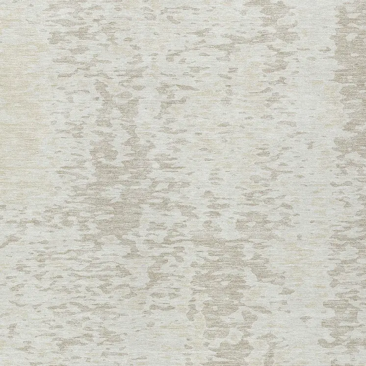 8' X 10' Ivory And Beige Abstract Washable Indoor Outdoor Area Rug