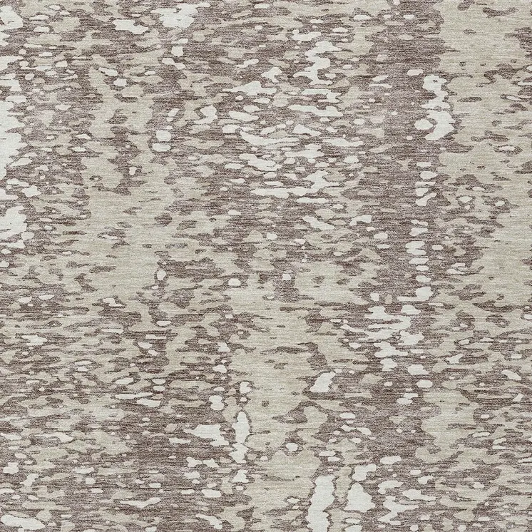 3' X 5' Taupe And Ivory Abstract Washable Indoor Outdoor Area Rug