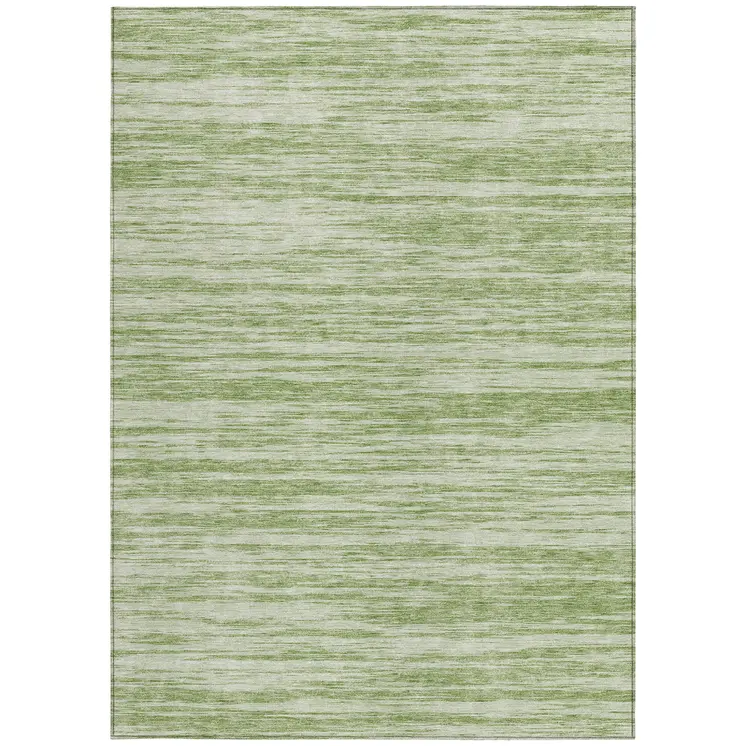 8' X 10' Sage And Ivory Abstract Washable Indoor Outdoor Area Rug