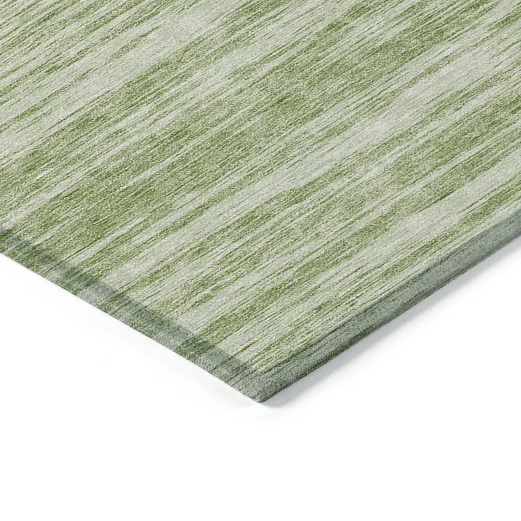 8' X 10' Sage And Ivory Abstract Washable Indoor Outdoor Area Rug