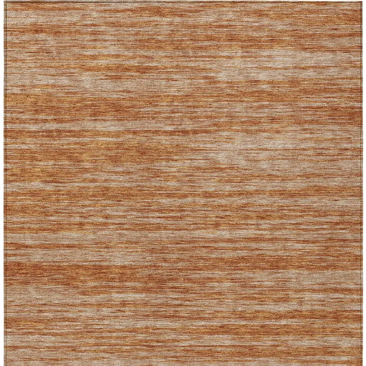3' X 5' Copper And Rust Abstract Washable Indoor Outdoor Area Rug