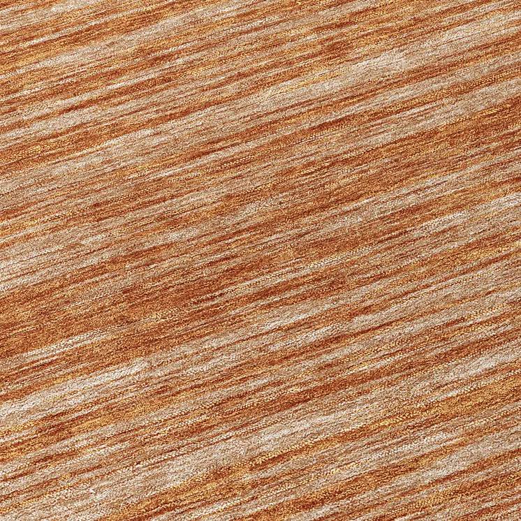 8' Copper And Rust Round Abstract Washable Indoor Outdoor Area Rug