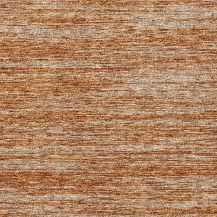 9' X 12' Copper And Rust Abstract Washable Indoor Outdoor Area Rug
